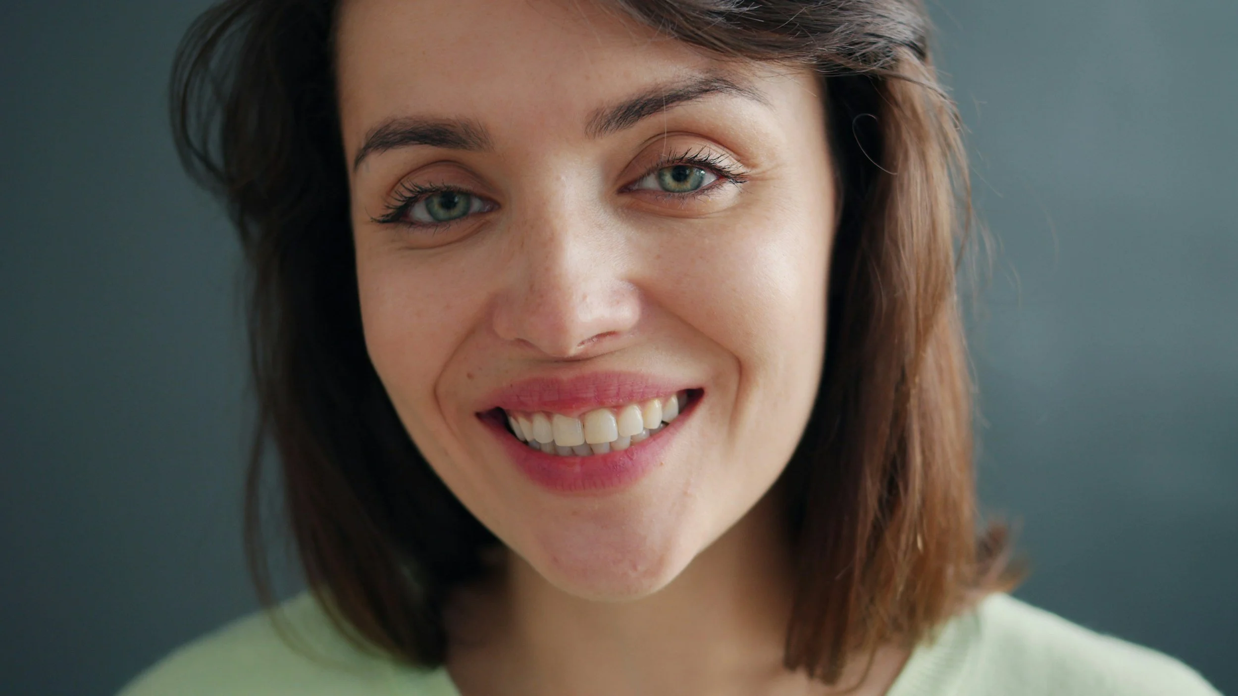 Patient smile after restorative dental care