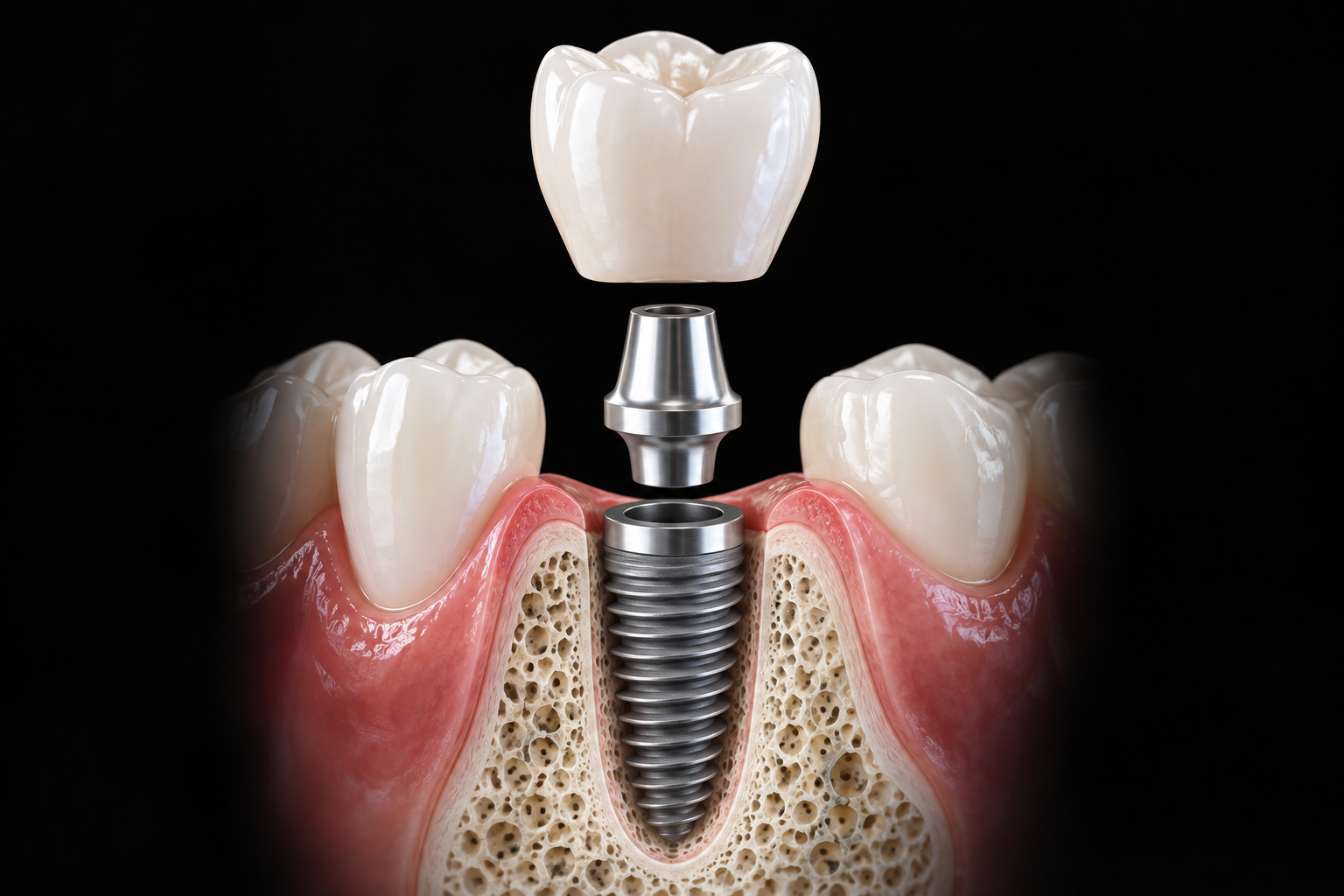 Titanium dental implant treatment